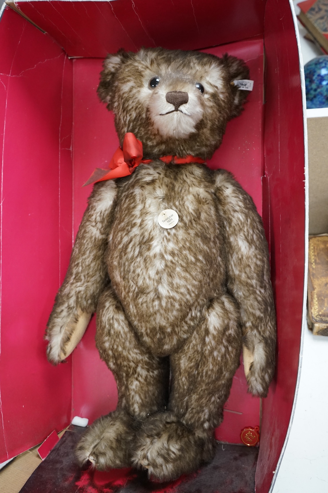 A modern Steiff Teddy Bear, part boxed, 67cm high.